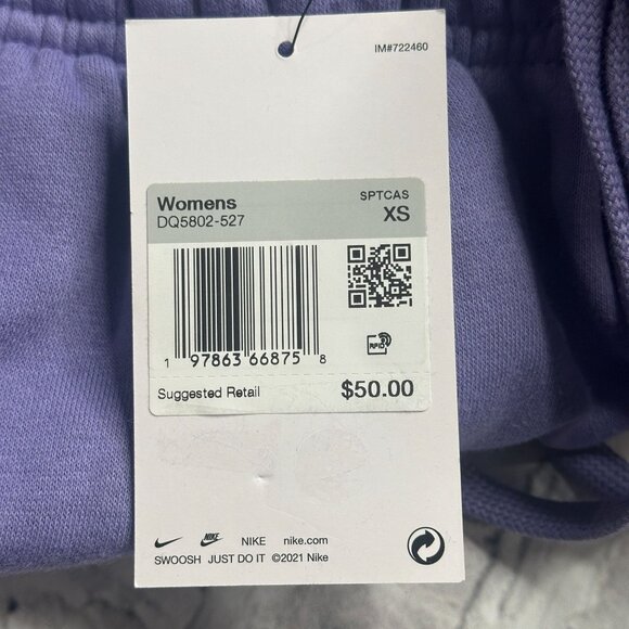 NWT Nike Women's Sportswear Club Fleece Mid Rise 3” Shorts Size XS - Picture 14 of 15